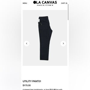 OLA CANVAS UTILITY PANT01 - Men’s size 33